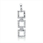 Anhänger Weißgold 18kt 0,93 Diamantschmuck mit 52 Diamanten - 3I073