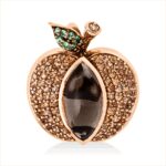 Anhänger Rosegold 18kt 0,01 Diamantschmuck Farbstein 3,49 ct - 3I091