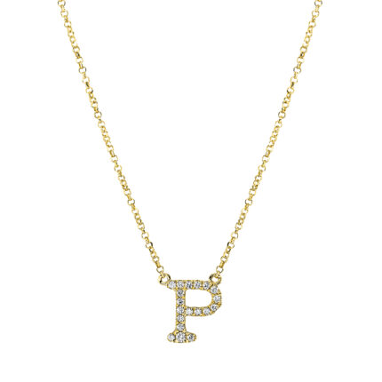 Collier Gelbgold 18kt 0,08 Diamantschmuck mit 19 Diamanten - 4H459