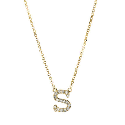 Collier Gelbgold 18kt 0,09 Diamantschmuck mit 17 Diamanten - 4H460