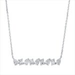 Collier Weißgold 18kt 1,24 Diamantschmuck mit 9 Diamanten - 4O513