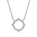 Collier Weißgold 18kt 0,45 Diamantschmuck mit 16 Diamanten - 4O543