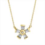 Collier Gelbgold 18kt 0,23 Diamantschmuck mit 11 Diamanten - 4O589