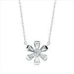 Collier Weißgold 18kt 0,36 Diamantschmuck mit 7 Diamanten - 4O594