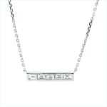 Collier Weißgold 18kt 0,43 Diamantschmuck mit 5 Diamanten - 4O630