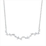 Collier Weißgold 18kt 0,48 Diamantschmuck mit 15 Diamanten - 4O643