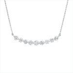 Collier Weißgold 18kt 0,99 Diamantschmuck mit 9 Diamanten - 4O677