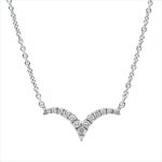 Collier Weißgold 18kt 0,08 Diamantschmuck mit 14 Diamanten - 4O684