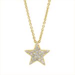 Collier Gelbgold 18kt 0,13 Diamantschmuck mit 31 Diamanten - 4O686