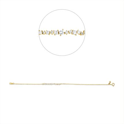 Armband Gelbgold 18kt 0,45 Diamantschmuck mit 17 Diamanten - 5F824