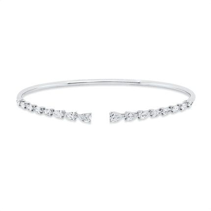 Armreif Weißgold 18kt 1,14 Diamantschmuck mit 16 Diamanten - 6B303