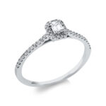 Solitaeire 4er-Krappe Weißgold 18kt 0,31 Diamantringe mit 37 Diamanten - 1AK61