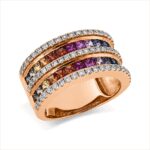 Farbstein Rosegold 18kt 0,77 Diamantringe Farbstein 1,93 ct - 1HU57