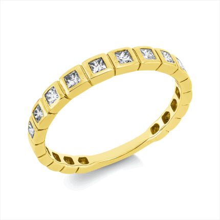 Baguette Gelbgold 18kt 0,26 Diamantringe mit 9 Diamanten - 1HZ96
