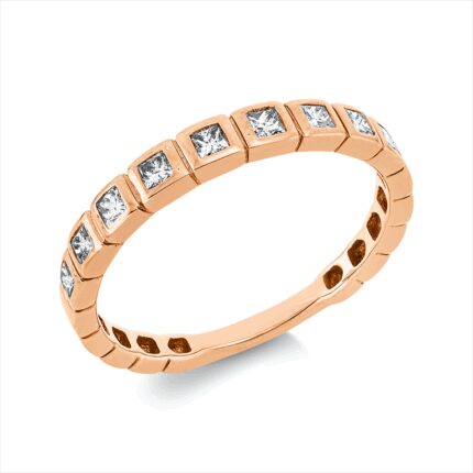 Baguette Rosegold 18kt 0,24 Diamantringe mit 9 Diamanten - 1HZ96