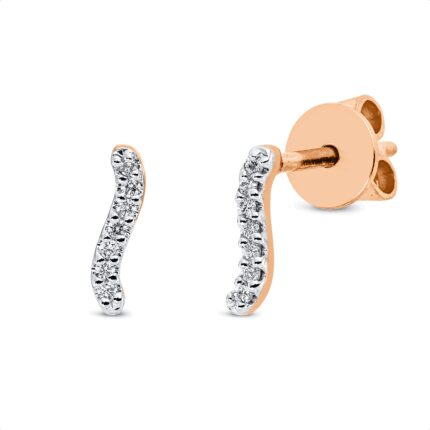Ohrstecker Rosegold 18kt 0,05 Diamantschmuck mit 14 Diamanten - 2R879