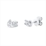 Ohrstecker Weißgold 18kt 0,56 Diamantschmuck mit 4 Diamanten - 2V458