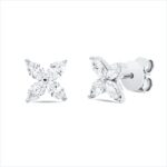 Ohrstecker Weißgold 18kt 0,83 Diamantschmuck mit 8 Diamanten - 2V465