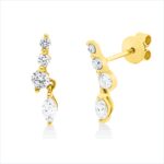 Ohrstecker Gelbgold 18kt 0,43 Diamantschmuck mit 8 Diamanten - 2V613