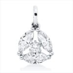 Anhänger Weißgold 18kt 0,42 Diamantschmuck mit 4 Diamanten - 3I138