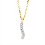 Collier Gelbgold 18kt 0,03 Diamantschmuck mit 7 Diamanten - 4M242