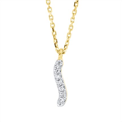 Collier Gelbgold 18kt 0,03 Diamantschmuck mit 7 Diamanten - 4M242