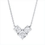 Collier Weißgold 18kt 1,42 Diamantschmuck mit 3 Diamanten - 4O733