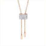 Collier Rosegold / Weißgold 18kt 0,14 Diamantschmuck mit 18 Diamanten - 4O867
