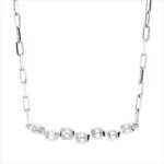 Collier Weißgold 18kt 0,90 Diamantschmuck mit 7 Diamanten - 4O871