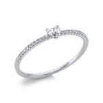 Solitaeire 3er-Krappe Weißgold 18kt 0,15 Diamantringe mit 25 Diamanten - 1BF34