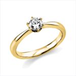 Solitaeire 6er-Krappe Gelbgold 18kt 0,40 Diamantringe mit 1 Diamanten - 1C483