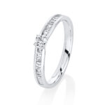 Solitaeire 4er-Krappe Weißgold 18kt 0,33 Diamantringe mit 21 Diamanten - 1C534