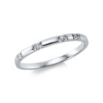 Mehrfachsteinbesatz Weißgold 18kt 0,06 Diamantringe mit 4 Diamanten - 1CP58