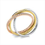 Mehrfachsteinbesatz Weißgold / Gelbgold / Rosegold 18kt 0,98 Diamantringe mit 144 Diamanten - 1EF64