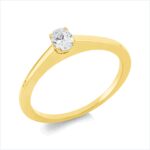 Solitaeire 4er-Krappe Gelbgold 18kt 0,24 Diamantringe mit 1 Diamanten - 1IC79