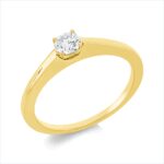 Solitaeire 4er-Krappe Gelbgold 18kt 0,25 Diamantringe mit 1 Diamanten - 1IC81