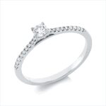 Solitaeire 4er-Krappe Weißgold 18kt 0,24 Diamantringe mit 19 Diamanten - 1IC85