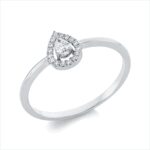 Solitaeire 3er-Krappe Weißgold 18kt 0,14 Diamantringe mit 17 Diamanten - 1IC90