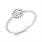 Solitaeire 4er-Krappe Weißgold 18kt 0,16 Diamantringe mit 17 Diamanten - 1IC91