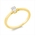 Solitaeire 4er-Krappe Gelbgold 18kt 0,21 Diamantringe mit 1 Diamanten - 1IC94
