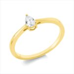 Solitaeire 3er-Krappe Gelbgold 18kt 0,20 Diamantringe mit 1 Diamanten - 1IC97
