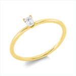 Solitaeire 4er-Krappe Gelbgold 18kt 0,17 Diamantringe mit 1 Diamanten - 1ID03