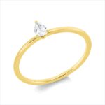 Solitaeire 3er-Krappe Gelbgold 18kt 0,16 Diamantringe mit 1 Diamanten - 1ID06