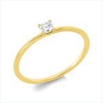 Solitaeire 4er-Krappe Gelbgold 18kt 0,15 Diamantringe mit 1 Diamanten - 1ID09