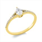 Solitaeire 3er-Krappe Gelbgold 18kt 0,45 Diamantringe mit 29 Diamanten - 1ID31