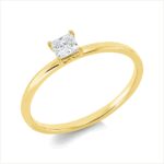 Solitaeire 4er-Krappe Gelbgold 18kt 0,25 Diamantringe mit 1 Diamanten - 1IE01