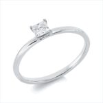 Solitaeire 4er-Krappe Weißgold 18kt 0,28 Diamantringe mit 1 Diamanten - 1IE01