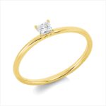 Solitaeire 4er-Krappe Gelbgold 18kt 0,15 Diamantringe mit 1 Diamanten - 1IE03