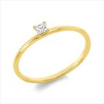 Solitaeire 4er-Krappe Gelbgold 18kt 0,10 Diamantringe mit 1 Diamanten - 1IE06