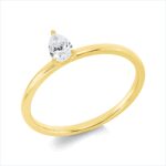 Solitaeire 3er-Krappe Gelbgold 18kt 0,27 Diamantringe mit 1 Diamanten - 1IE07